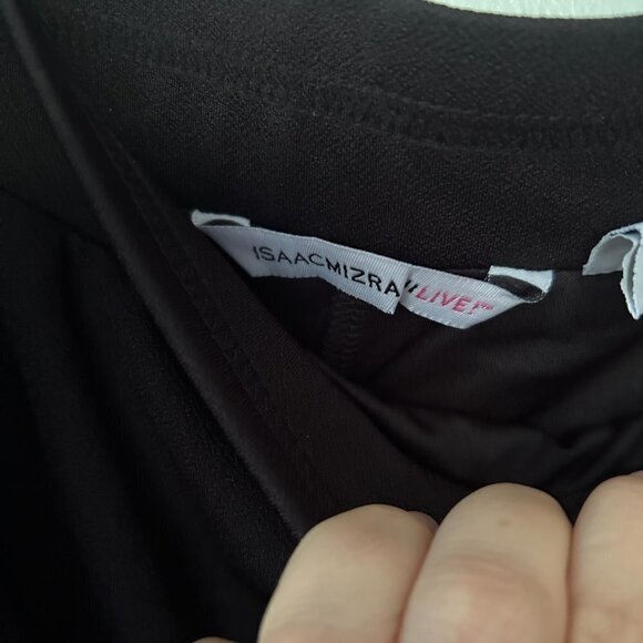 IsaacMizrahiLive Flounce Skirt Womens Medium Black Ruffle Elastic Waist - Picture 4 of 7